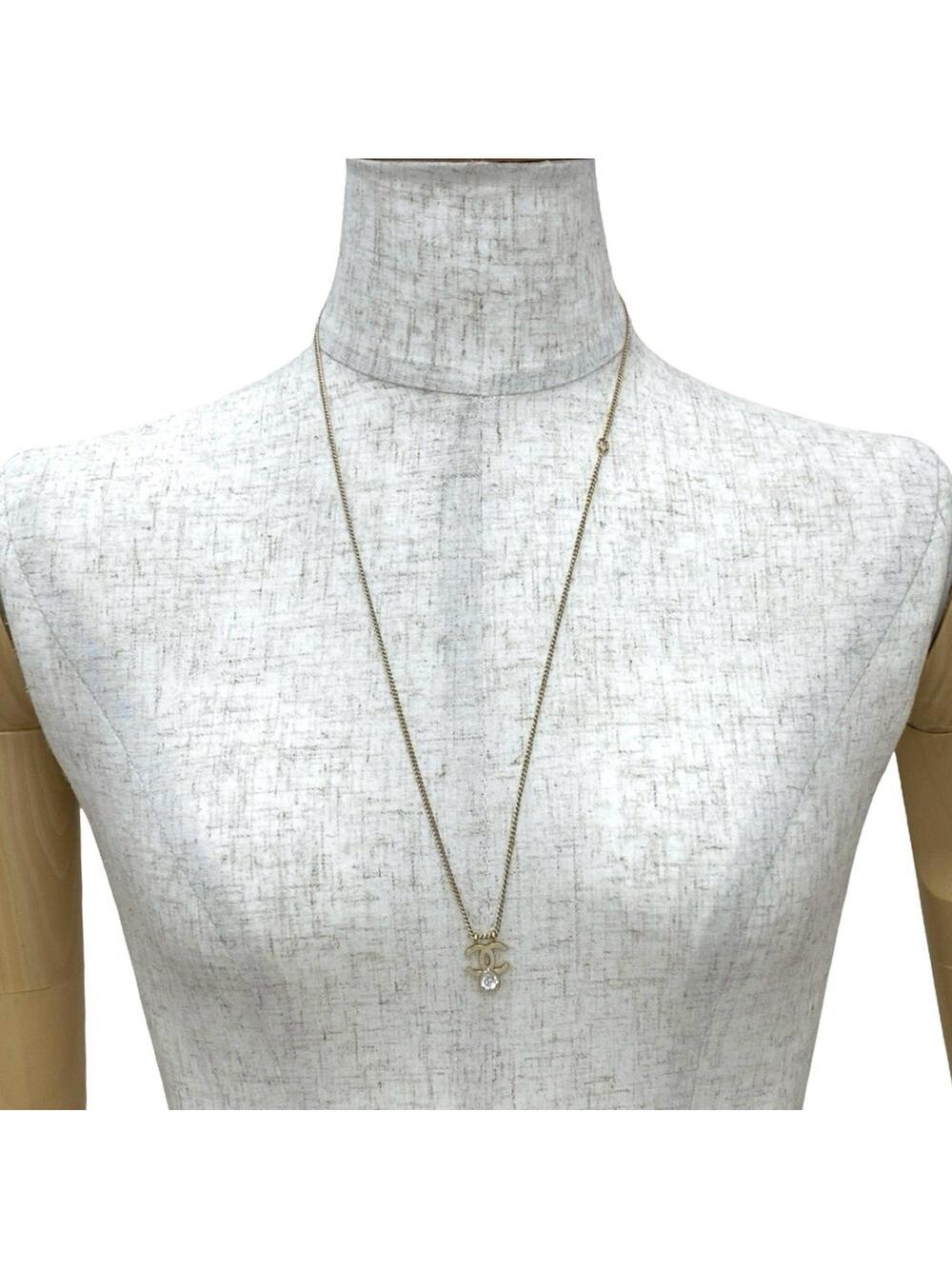 Chanel Cc Logo Chain Pendant Necklace #209711C10B